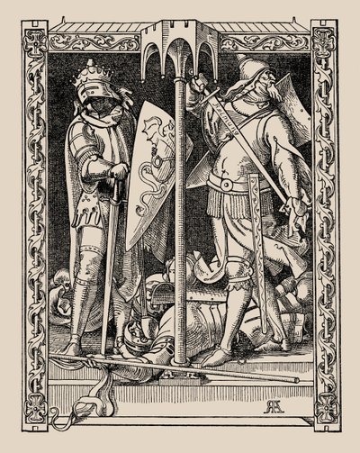 Die Nibelungen. Hoe de Mannen van Sir Dietrich Werden Gedood, 1840-1841 door Alfred Rethel