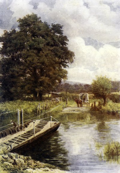 Bablock Hythe Veerboot door Alfred Robert Quinton