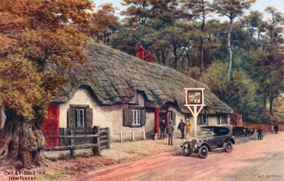 Kat en Viool Herberg, New Forest door Alfred Robert Quinton