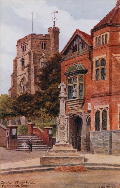 Kerk en Stadhuis, Cranbrook, Kent door Alfred Robert Quinton