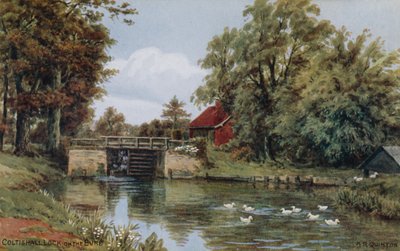 Coltishall Lock, aan de Bure door Alfred Robert Quinton
