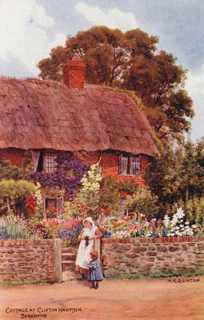 Cottage in Clifton Hampden door Alfred Robert Quinton
