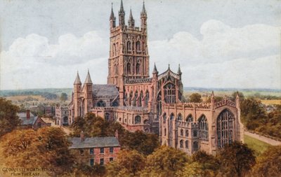 Gloucester Kathedraal, vanuit het Oosten door Alfred Robert Quinton