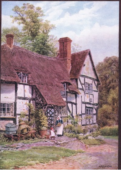 Havington, bij Evesham, Worcester, uit The Cottages and the Village Life of Rural England gepubliceerd door Dent & Sons Limited door Alfred Robert Quinton