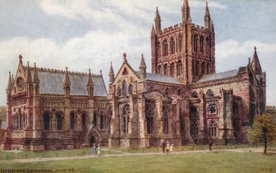 Hereford Kathedraal, vanuit N E door Alfred Robert Quinton