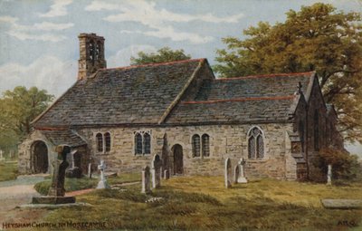 Heysham Church, bij Morecambe door Alfred Robert Quinton