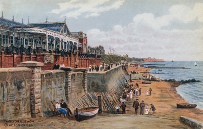 Paviljoen en strand, Clacton-on-Sea door Alfred Robert Quinton