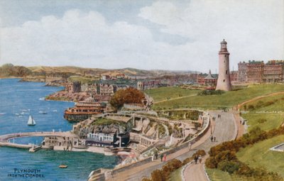 Plymouth, vanaf de Citadel door Alfred Robert Quinton