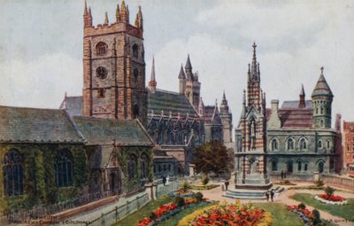 Plymouth, St Andrews Kerk en Guildhall door Alfred Robert Quinton