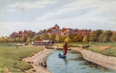 Rye, vanaf de Rother door Alfred Robert Quinton