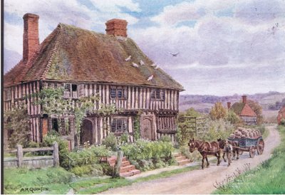 Small Hythe, Nr Tenterden, Kent, uit The Cottages and the Village Life of Rural England gepubliceerd door Dent & Sons Limited, 1912 door Alfred Robert Quinton