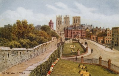 De stadsmuren, York door Alfred Robert Quinton
