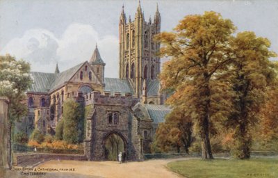 The Dark Entry en Kathedraal, vanuit N E, Canterbury door Alfred Robert Quinton