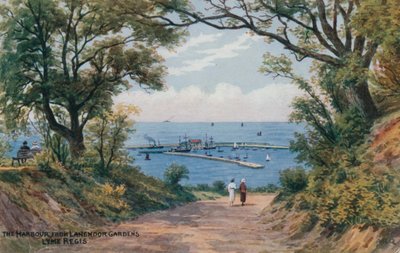 De Haven, vanaf Langmoor Gardens, Lyme Regis door Alfred Robert Quinton