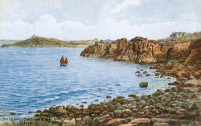 Het eiland en Carthew Point, St Ives door Alfred Robert Quinton