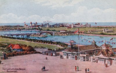 Het Meer en de Bloemenbrug, Southport door Alfred Robert Quinton