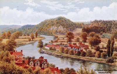 De Severn, vanaf Castle Walk, Bridgnorth door Alfred Robert Quinton