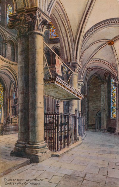 Het graf van de Zwarte Prins, Canterbury Cathedral door Alfred Robert Quinton