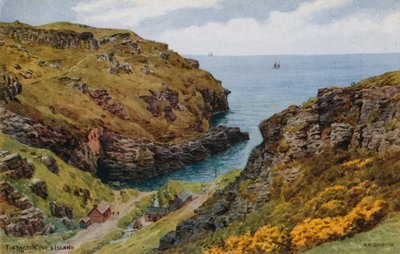 Tintagel, baai en eiland door Alfred Robert Quinton