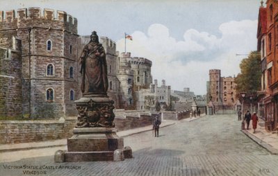 Victoria Standbeeld en Kasteeltoegang, Windsor door Alfred Robert Quinton