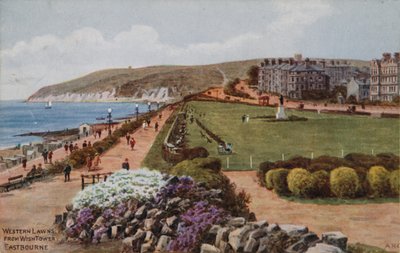 Westelijke gazons, vanaf Wish Tower, Eastbourne door Alfred Robert Quinton