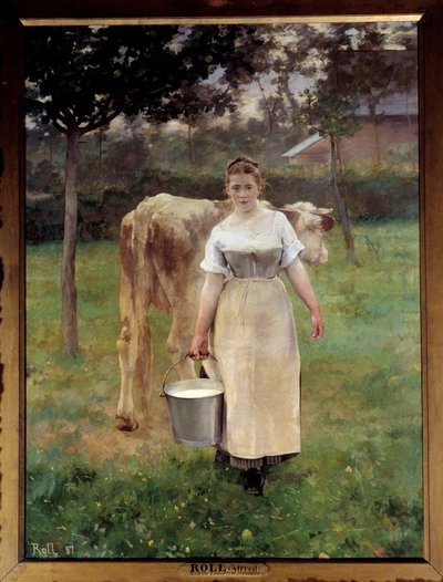 Manda Lametrie, de boerin. 1887 door Alfred Roll