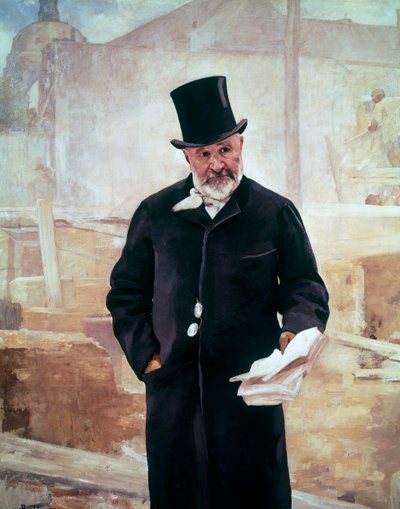 Portret van Jean-Charles Adolphe Alphand (1817-1891), Franse ingenieur door Alfred Roll