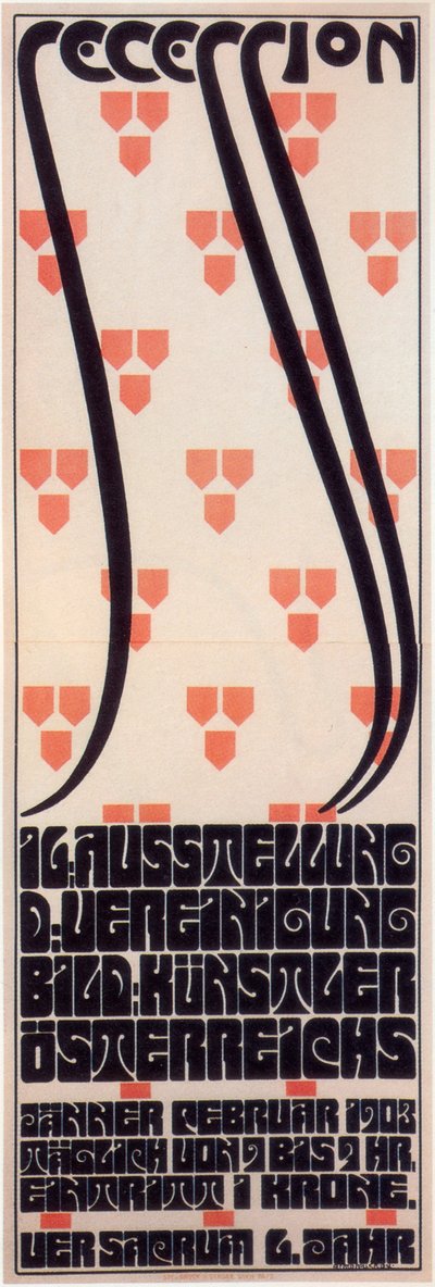 Poster voor de Wenen Secession tentoonstelling, 1903 door Alfred Roller
