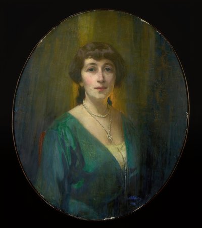 Portret van een onbekende vrouw door Alfred Rudolfowitsch Eberling