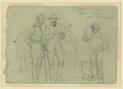 De Prins de Joinville schetst "Parijs" door Alfred Rudolph Waud