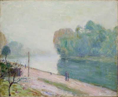 Een bocht in de rivier Loing door Alfred Sisley