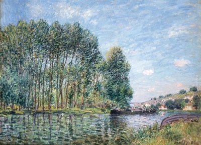 Een Bocht in de Rivier Loing bij Moret. Lente door Alfred Sisley