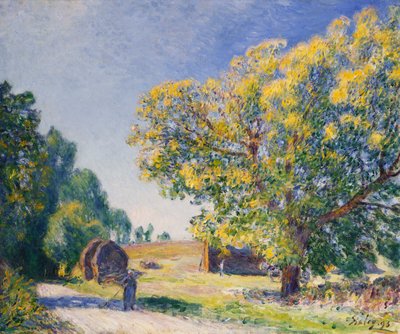 Rond het Bos, een Open plek door Alfred Sisley