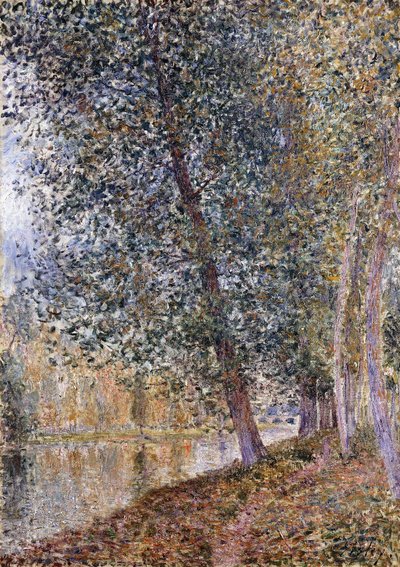 Herfst, de Oevers van de Loing door Alfred Sisley