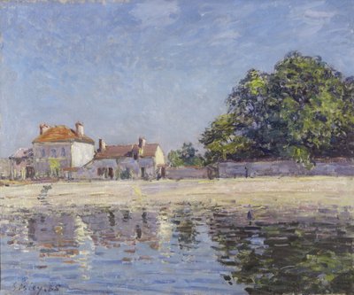 De rivier Loing bij Saint-Mammes door Alfred Sisley