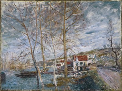 Overstroming in Moret, 1879 door Alfred Sisley