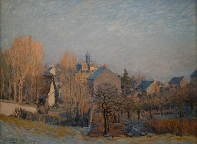 Koude ochtend in Louveciennes, 1873 door Alfred Sisley