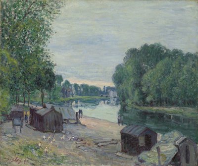 Hutten aan de rand van de Loing (1896) door Alfred Sisley