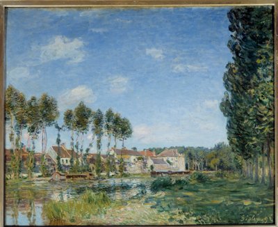 Moret, de oevers van de Loing door Alfred Sisley