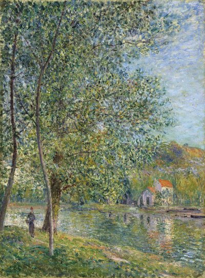 Ochtend bij de Loing; Matin pres du Loing, 1879 door Alfred Sisley