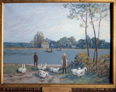 Aan de rand van de Loing door Alfred Sisley