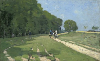 Pad nabij het Parc de Courances (1868) door Alfred Sisley
