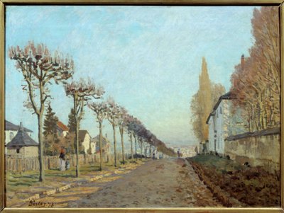 Pad naar de machine, Louveciennes door Alfred Sisley