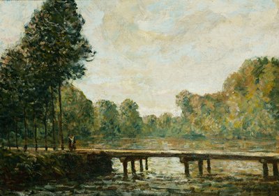 Klein bruggetje over de Orvanne, 1890 door Alfred Sisley