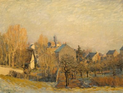 Rijp in Louveciennes door Alfred Sisley