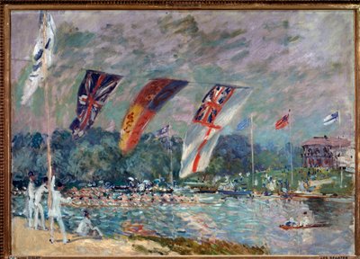 Regatta in Molesey, Engeland door Alfred Sisley