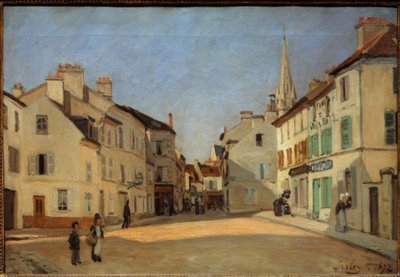 Rue de la Chaussée in Argenteuil, genaamd Place in Argenteuil door Alfred Sisley