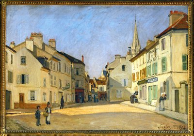 Rue de la Chaussee in Argenteuil door Alfred Sisley