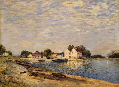 Saint-Mammes, aan de oevers van de Loing door Alfred Sisley