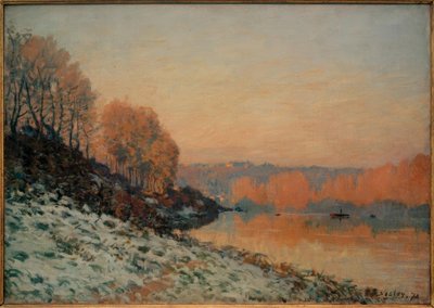 Sneeuw in Port-Marly, witte vorst door Alfred Sisley